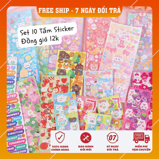 Set 10 Tấm Sticker Trang Trí Toploader Hình Dán Trang Trí