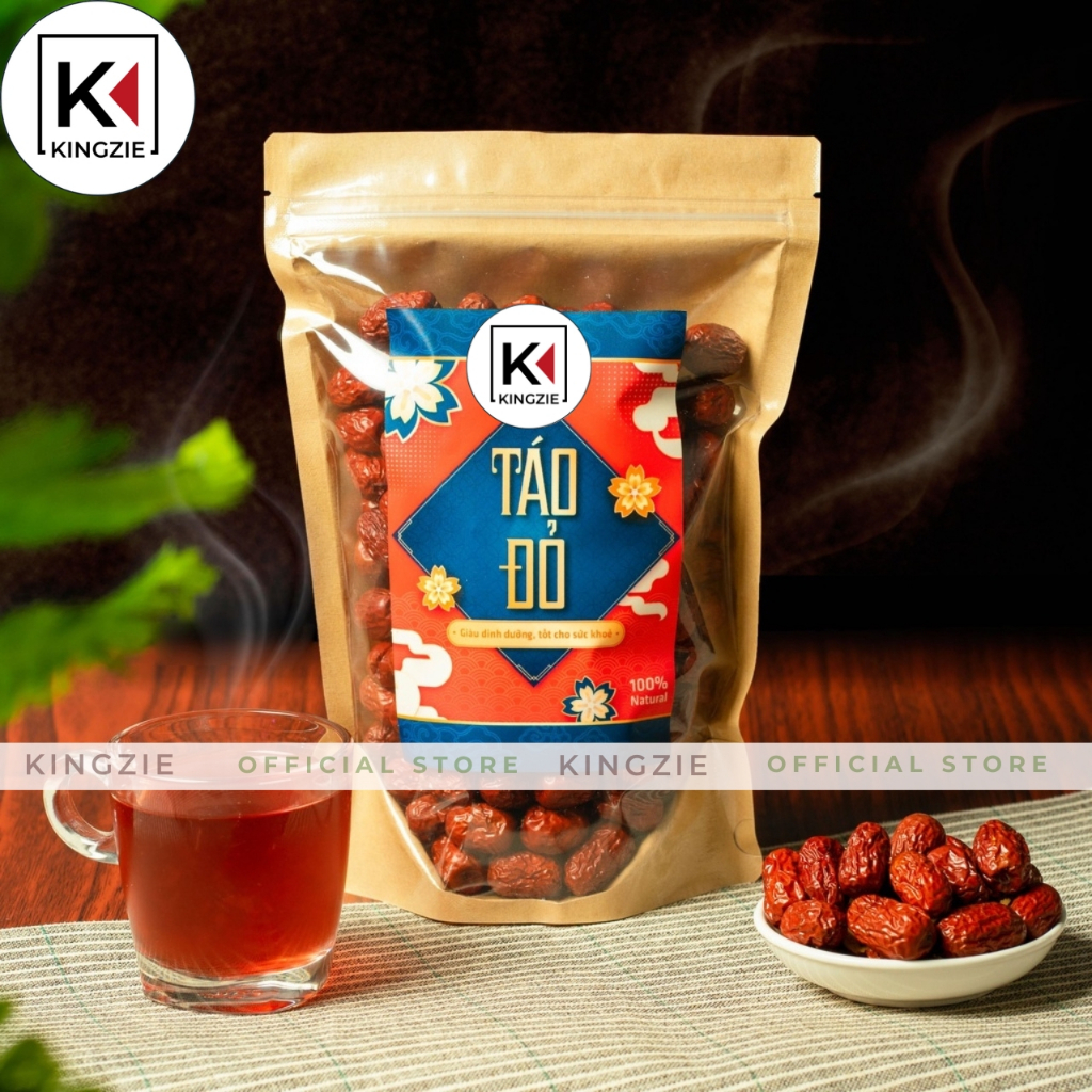 Táo Đỏ Tân Cương Sấy Khô Quả To KINGZIE Giúp Giảm Cân, Dưỡng Nhan, Ngủ Ngon