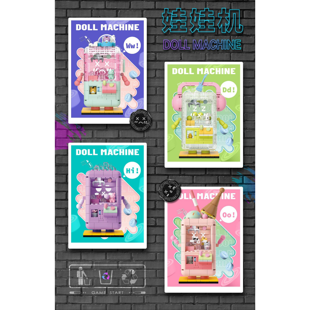 Đồ chơi lắp ráp máy gắp thú Doll Machine Máy gắp búp bê cho bé