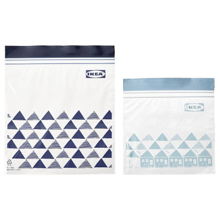 Hộp 60 túi zip lock đựng thực phẩm IKEA 1L và 0,4L