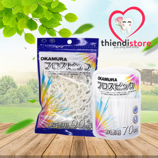 OKAMURA Combo 1 Bịch tăm chỉ nha khoa Okamura 90 cây và hộp 70 cây