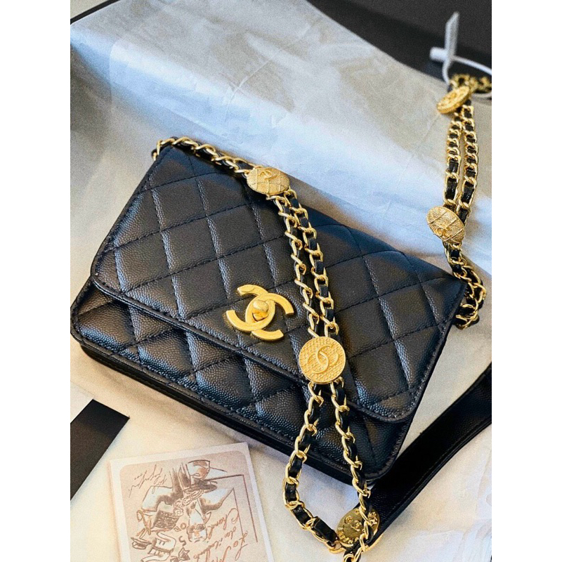 Túi đeo Xaleo vvoc logo da caviar size 18cm fullbox nam châm nguyên seal W166-18