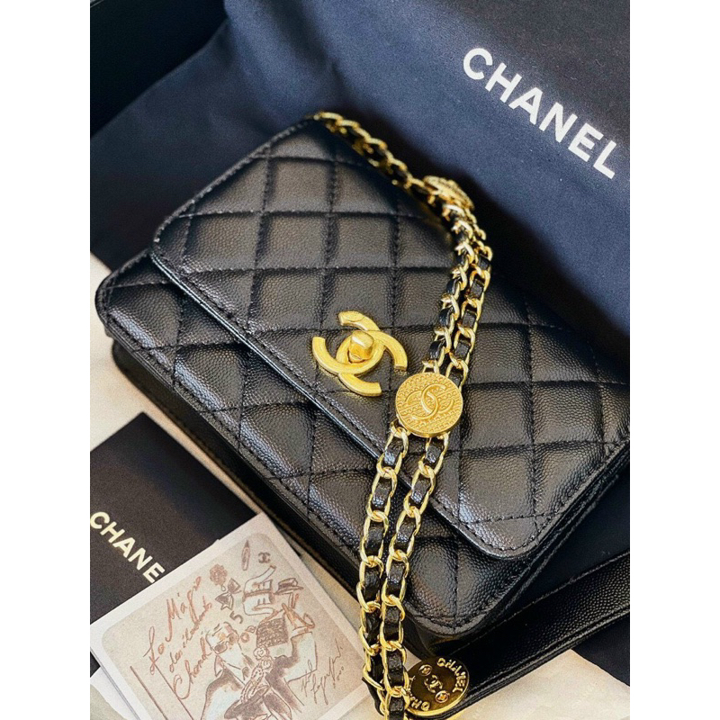 Túi đeo Xaleo vvoc logo da caviar size 18cm fullbox nam châm nguyên seal W166-18