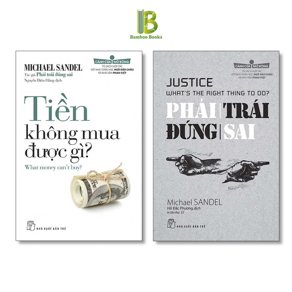 Sách - Combo 2 Tác Phẩm Của Michael Sandel: Tiền Không Mua Được Gì + Phải Trái Đúng Sai - NXB Trẻ