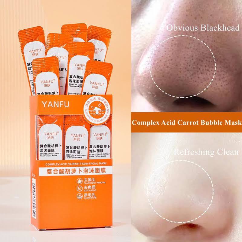 Mặt nạ Cà Rốt Sủi Bọt YANFU 4g x 12 Gói Mask