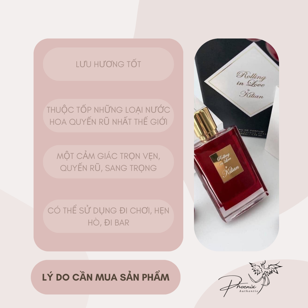 Nước hoa nữ Kilian Rolling In Love dạng chiết 10ml tinh tế, hấp dẫn -phoenix_authentic | BigBuy360 - bigbuy360.vn