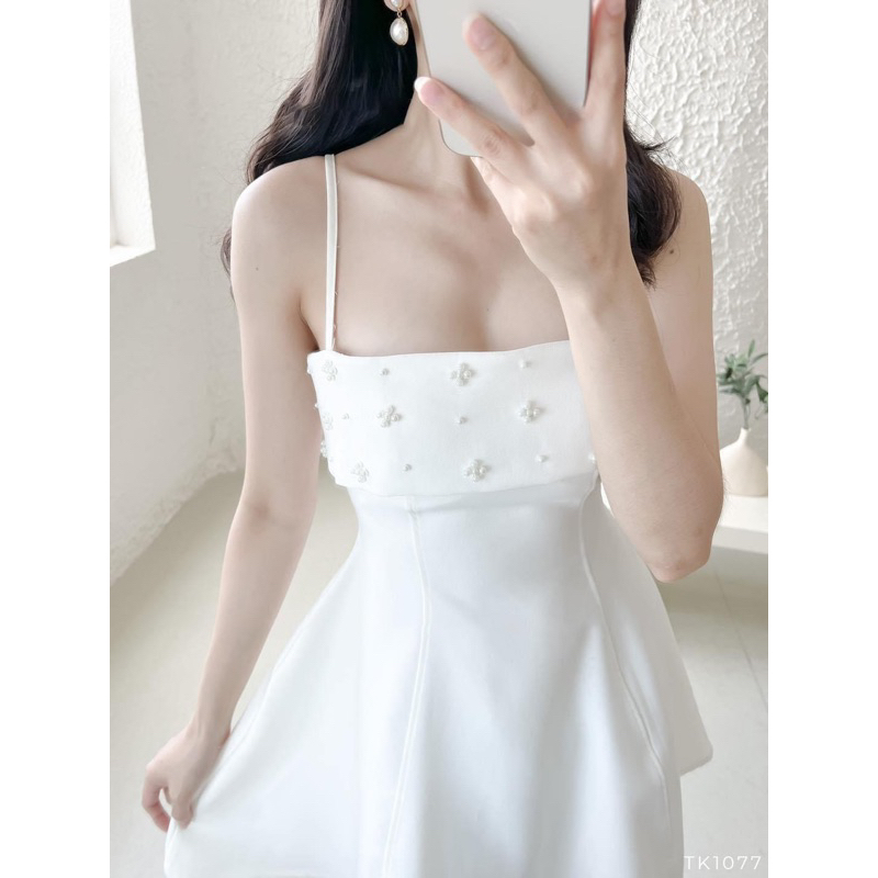 Đầm xoè váy hai dây dự tiệc siêu xinh - TK1065