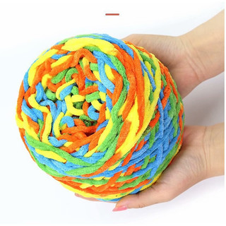LEN NHUNG ĐŨA SỢI 5MM MÀU TRƠN - CUỘN 160 -> 170 GRAM