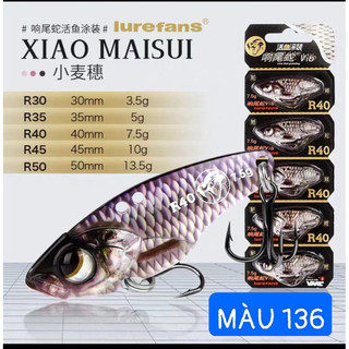 Mồi câu lure, mồi cá sắt R40, R45, R50
