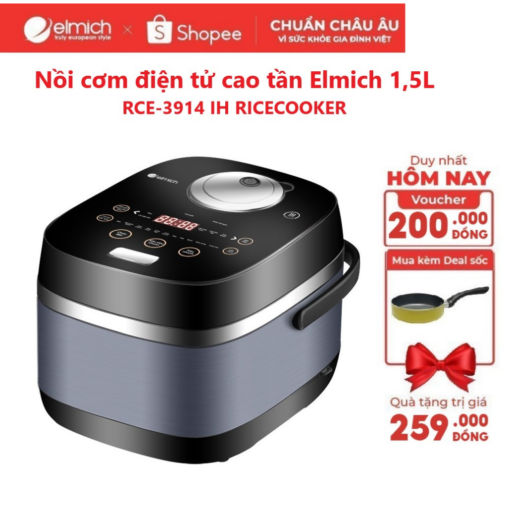 Nồi cơm điện tử cao tần Elmich 1,5L RCE-3914 IH RICECOOKER