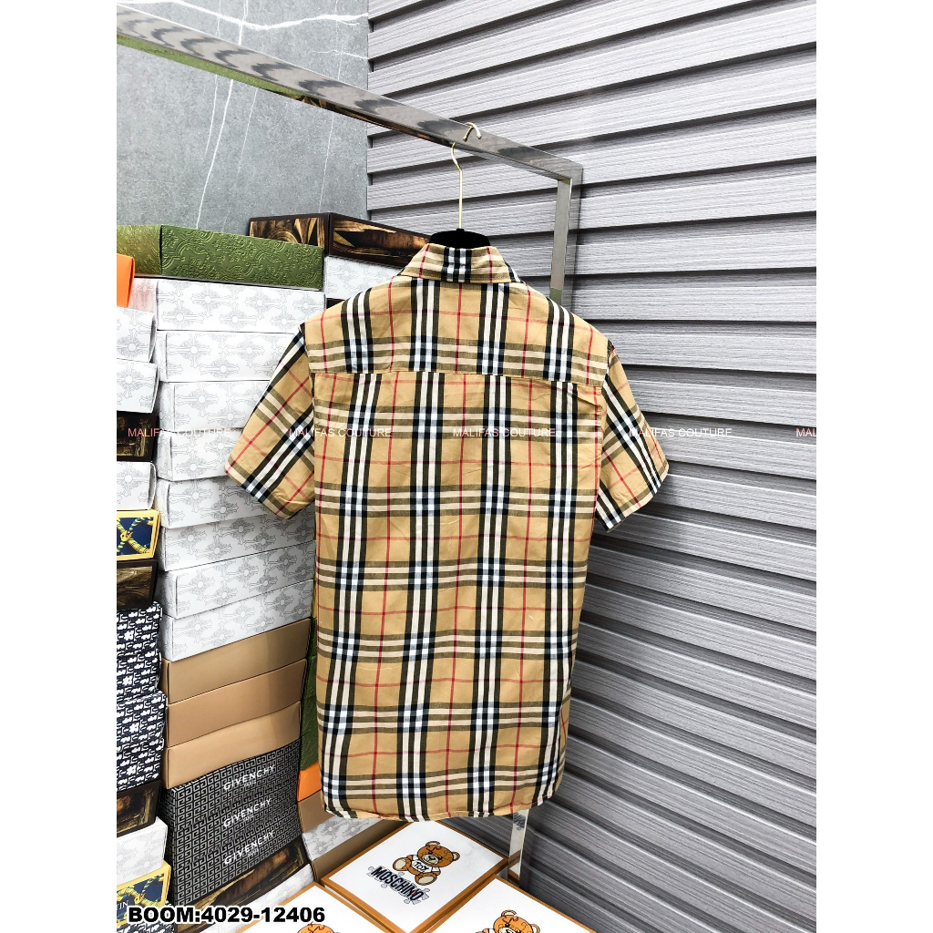 🔥Hot🔥Áo sơ mi cộc tay Burberry classic thiết kế hot trend New 2023