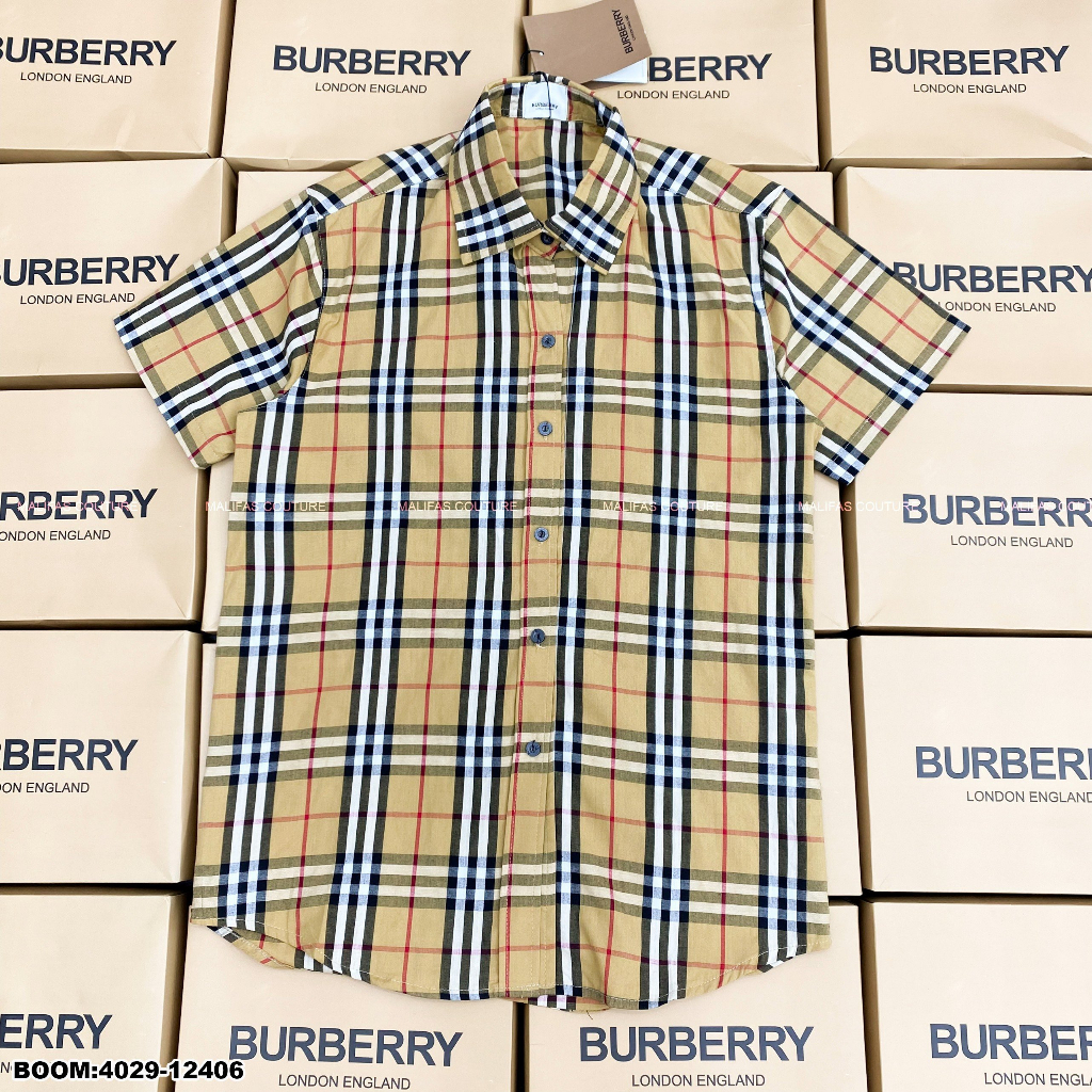 🔥Hot🔥Áo sơ mi cộc tay Burberry classic thiết kế hot trend New 2023