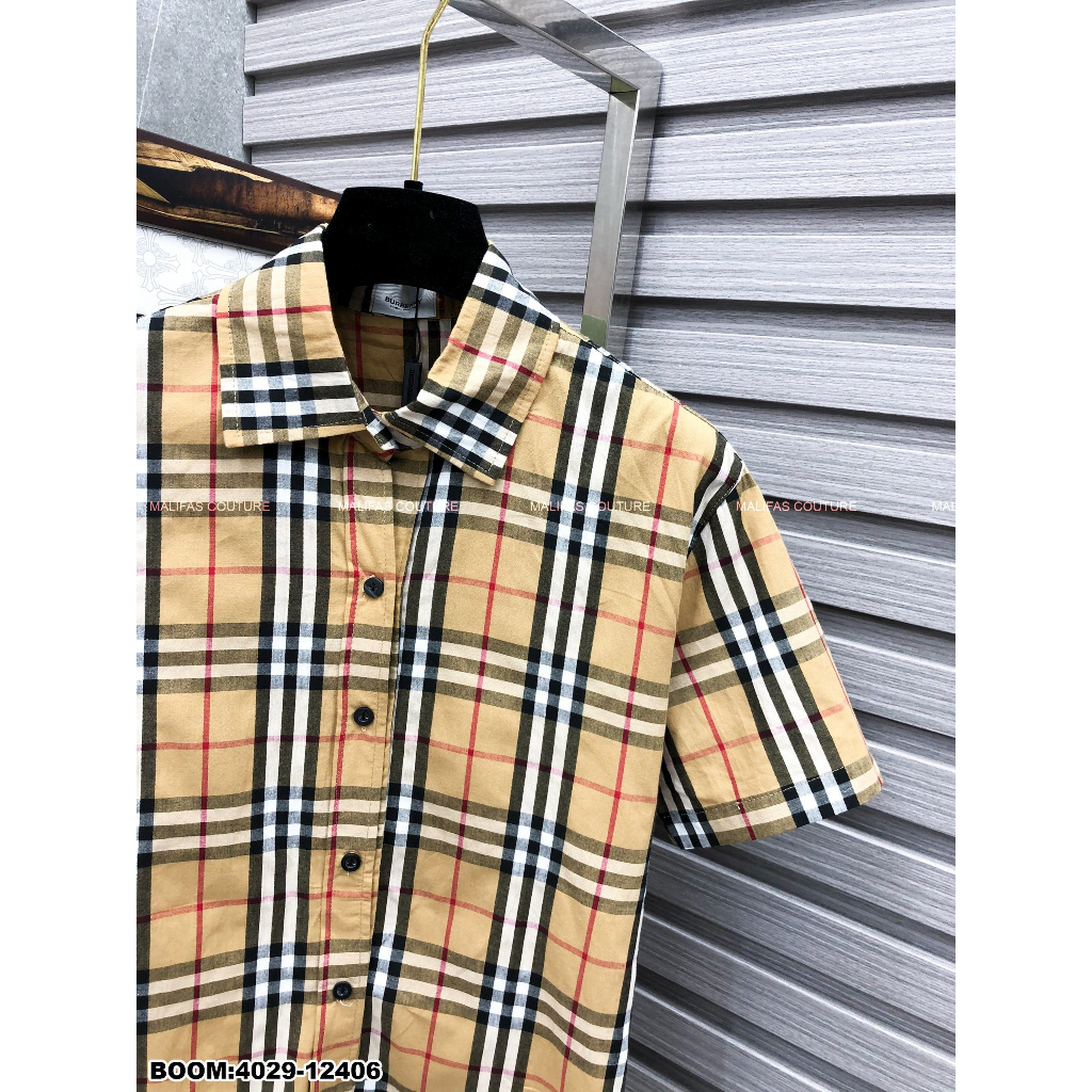 🔥Hot🔥Áo sơ mi cộc tay Burberry classic thiết kế hot trend New 2023