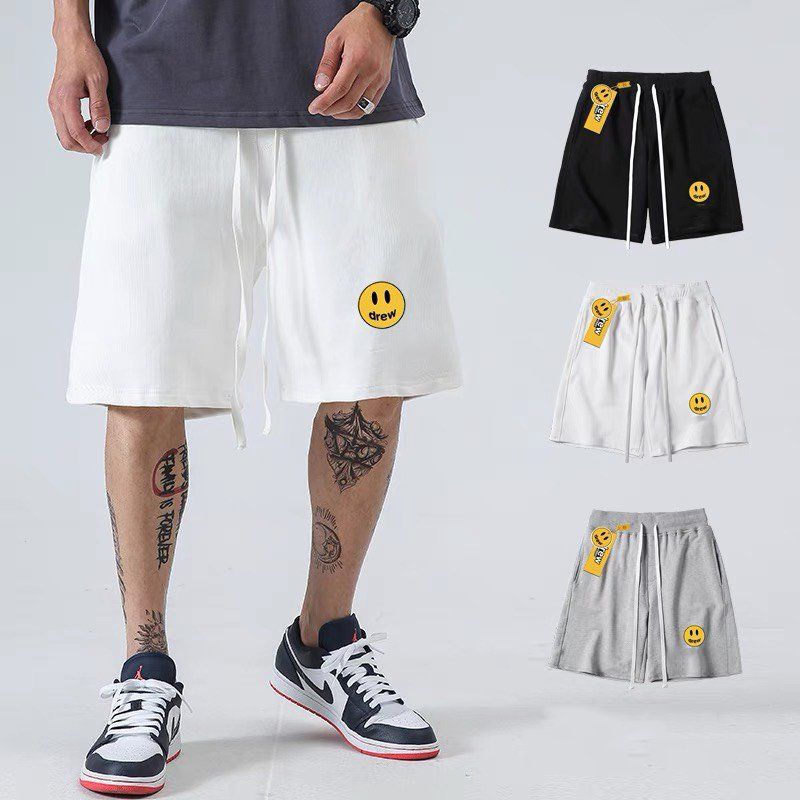 Quần Short Thể Thao Drew Streatwear Chất Nỉ Da Cá Thấm Hút Mồ Hôi Thời Trang Unisex