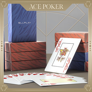 Bài tây nhựa Poker size SLLPlay v2, bài poker plastic card Texas Hold'em số to Jumbo chống nước