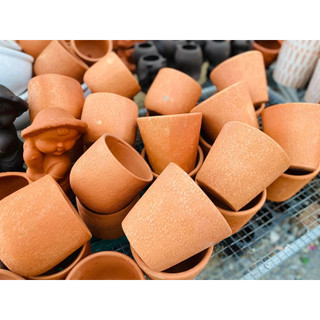 Chậu vân hoa sen đá phương anh chậu trồng sen đá, chậu đất nung 14cm*14cm, vỡ 1 đổi 1