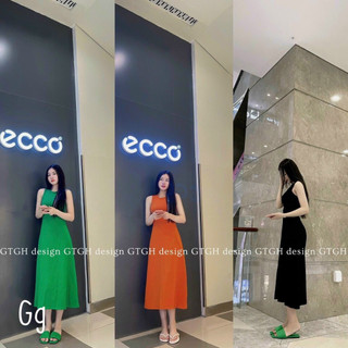 Đầm gân ba lỗ dáng xoè nhẹ giá hạt dẻ ( kèm ảnh thật)