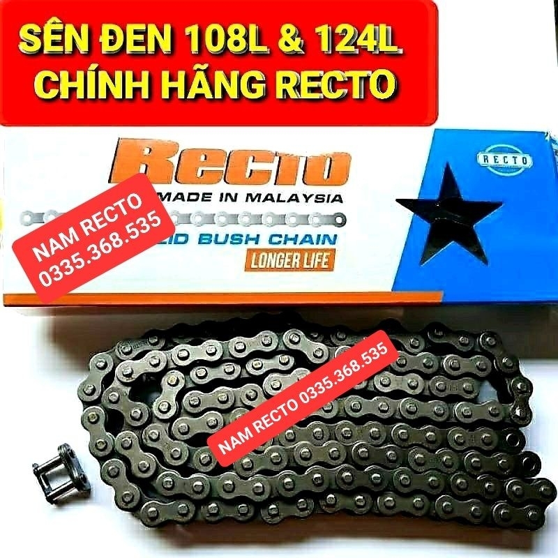 Sên vàng,sên đen chính hãng RECTO [ 124L 132L 9LY 122L 132L 10LY MALAYSIA