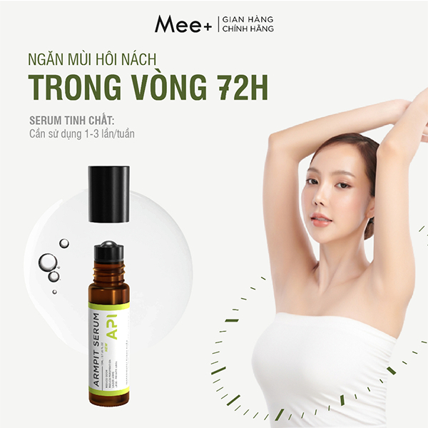 Son nách API, lăn khử mùi hôi nách API, Serum khử mùi ngăn tiết mồ hôi 72h