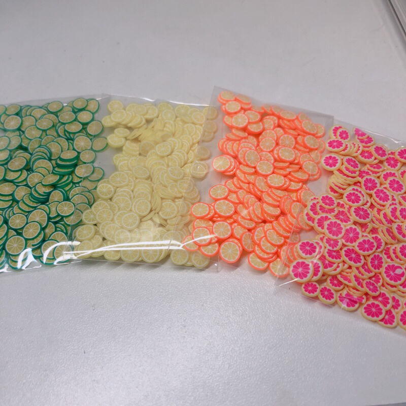 Gói charm hoa quả làm miniature làm nail slime