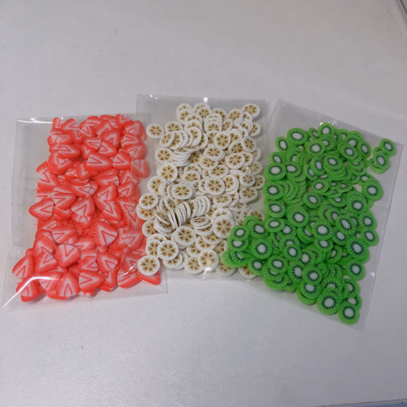 Gói charm hoa quả làm miniature làm nail slime