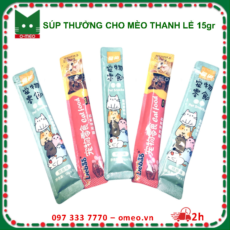 SÚP THƯỞNG CHO MÈO - THANH LẺ 15gr