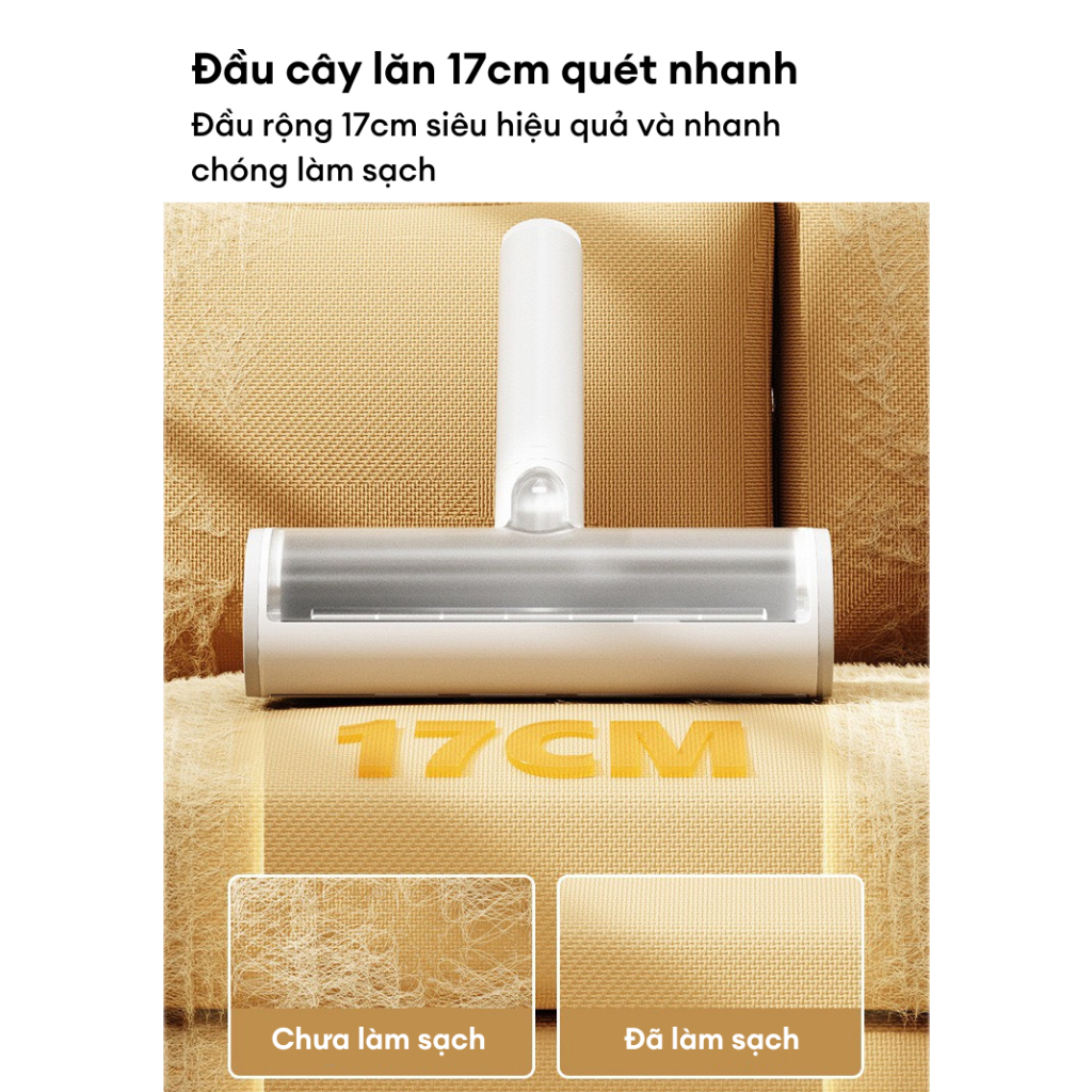 Cây lăn lông chó mèo tĩnh điện hút lông vĩnh cửu đa năng Mooki Pet