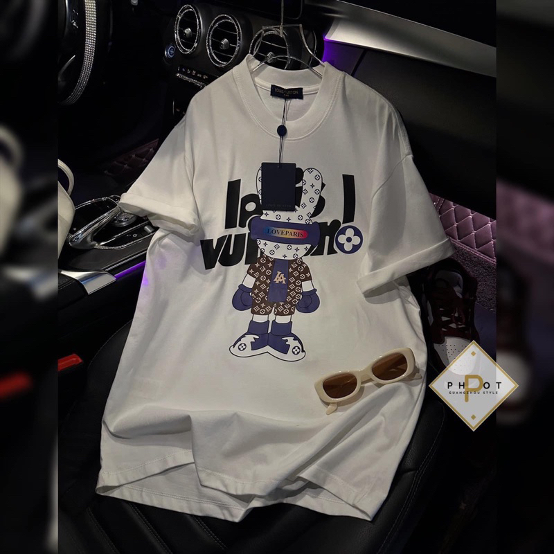 Áo phông nam nữ in thỏ luôn vui tươi unisex mặc đôi đơn nhóm T