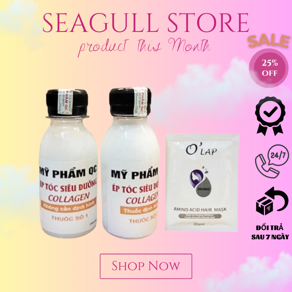 Thuốc duỗi tóc tại nhà - Thuốc ép side không cần dùng nhiệt chứa nhiều dưỡng protein giúp tóc siêu mềm mượt