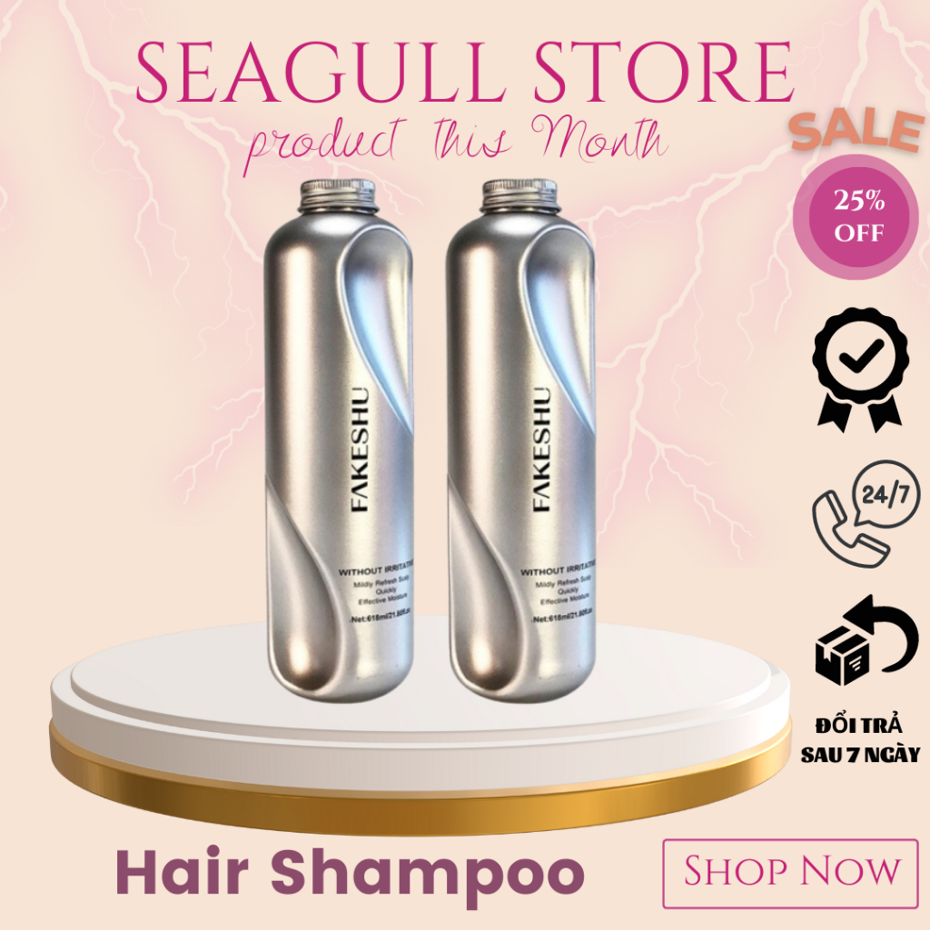 Hấp phủ lụa tơ tằm FAKESHU Nhật Bản chính hãng giúp suôn mềm và bóng mượt như lụa 618ml SEAGULL STORE