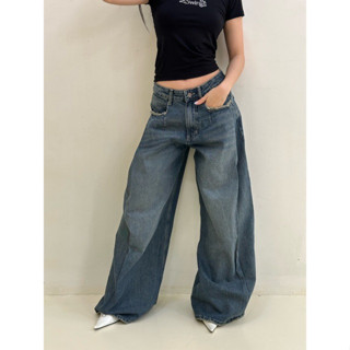 MOODSWINGS - Quần Jeans Dài Ống Rộng DOUBLE-WIDE LEGS JEANS