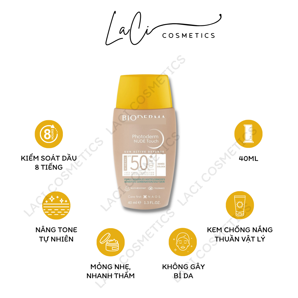 Kem chống nắng Bio photoderm Nude Touch SPF50+ 40ml