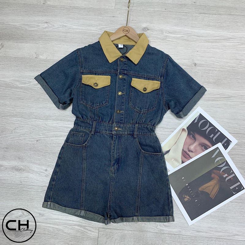 sét jum bò pha cổ be,chất jean dày dặn cách điệu mẫu hót