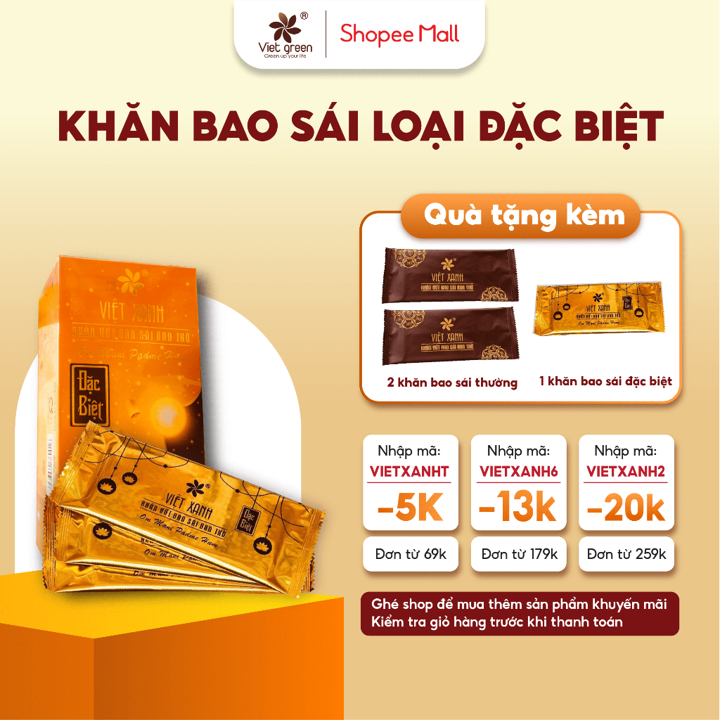 Khăn Ướt Bao Sái Cao Cấp VIỆT XANH Khăn Lau Ban Thờ Tinh Dầu Tự Nhiên, Không Hóa Chất, An Toàn Sức Khoẻ, Tiện Lợi