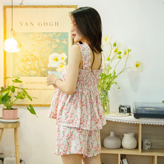 Bộ mặc nhà nữ hai dây Solla Home chất lụa cao cấp