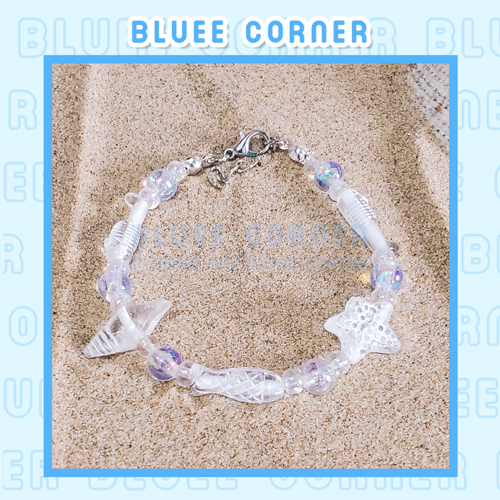 Vòng Tay Handmade Charm Biển Ốc Vỏ Sò Dễ Thương Đáng Yêu - Bluee Corner - H1017.2