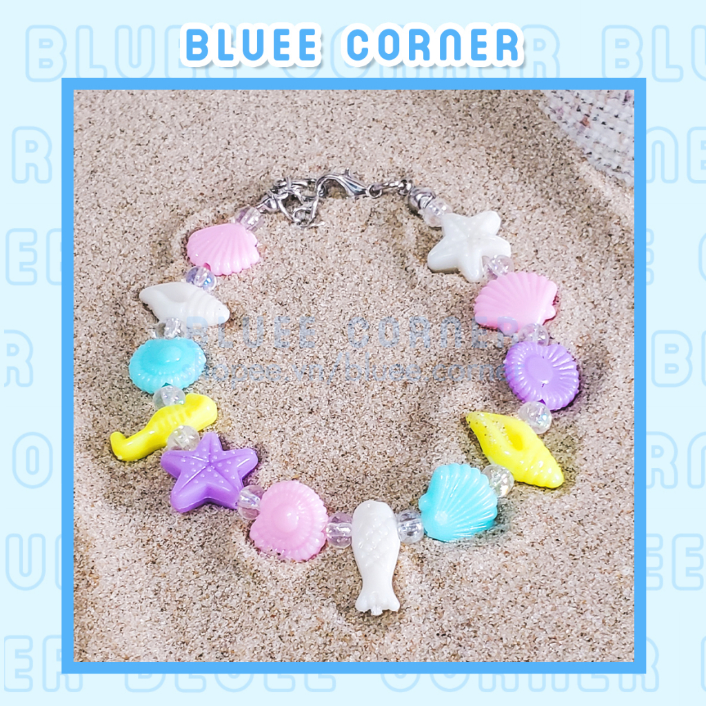 Vòng Tay Handmade Charm Biển Ốc Vỏ Sò Dễ Thương Đáng Yêu - Bluee Corner - H1017.3