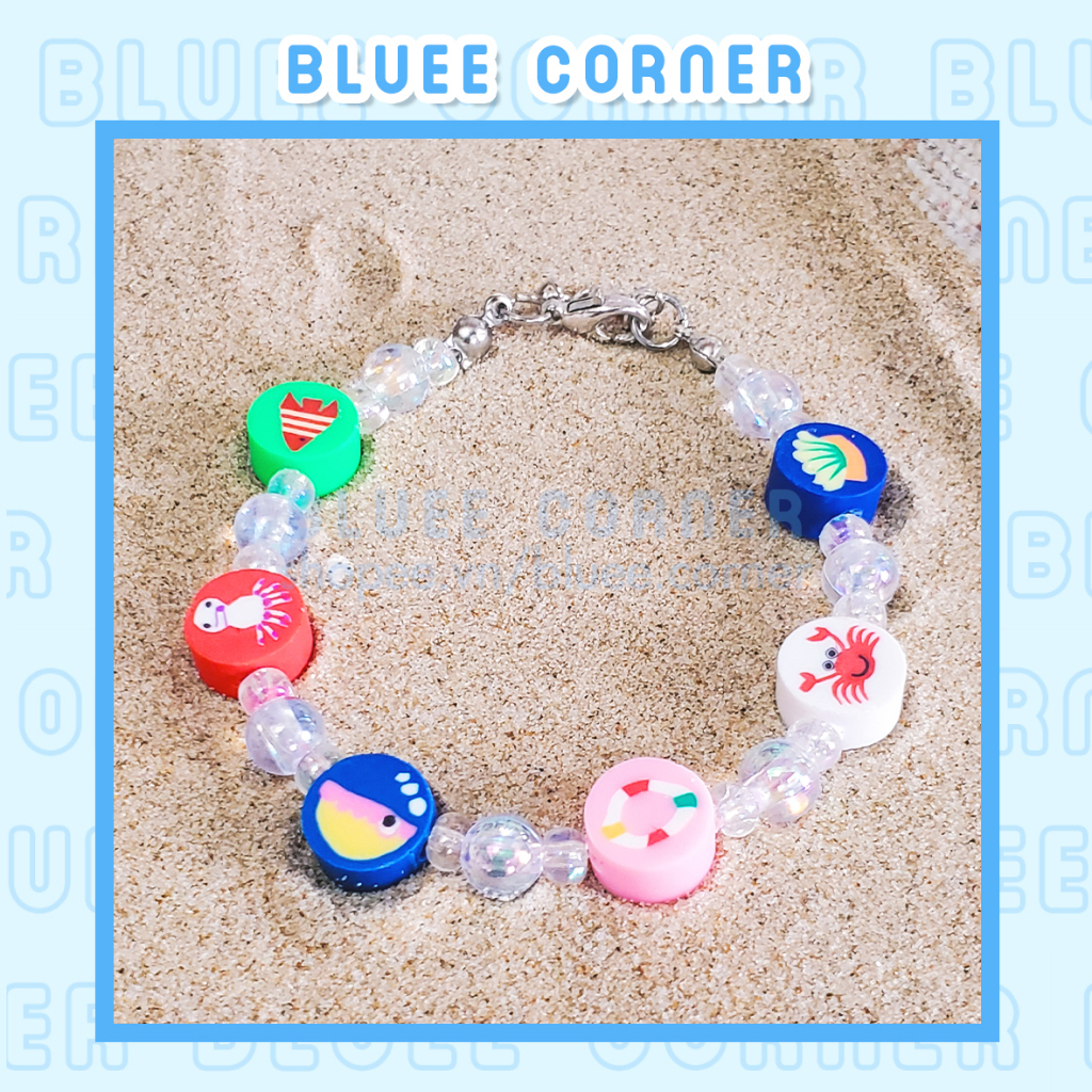 Vòng Tay Handmade Charm Biển Ốc Vỏ Sò Dễ Thương Đáng Yêu - Bluee Corner - H1017.4