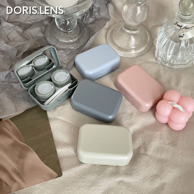 Khay Gương Đựng Lens Và Bộ Dụng Cụ Đeo Lens DORIS.LENS - PASTEL CAO CẤP