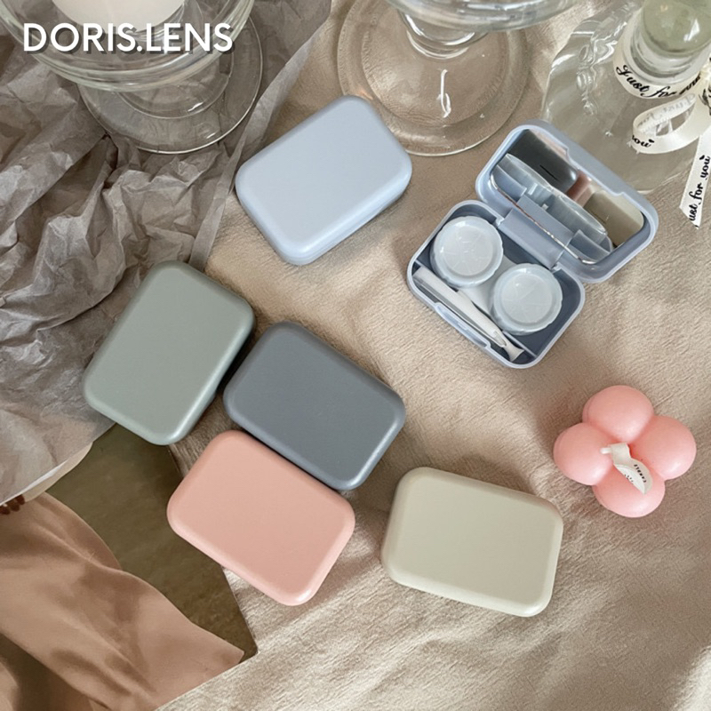 Khay Gương Đựng Lens Và Bộ Dụng Cụ Đeo Lens DORIS.LENS - PASTEL CAO CẤP