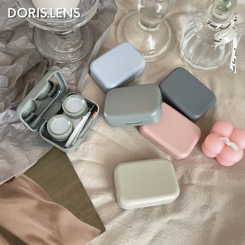 Khay Gương Đựng Lens Và Bộ Dụng Cụ Đeo Lens DORIS.LENS - PASTEL CAO CẤP