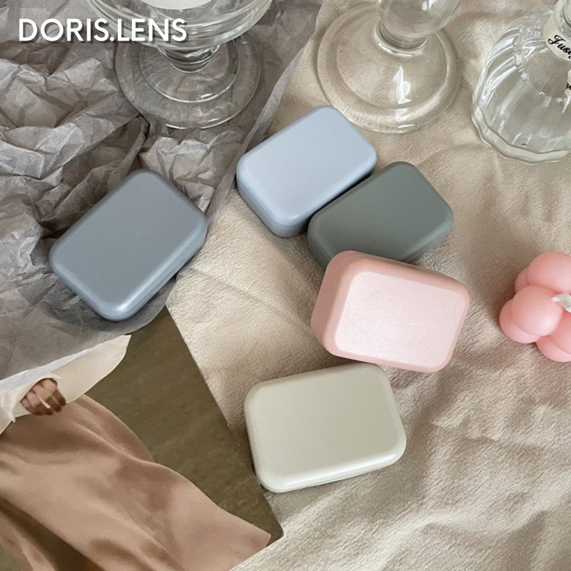 Khay Gương Đựng Lens Và Bộ Dụng Cụ Đeo Lens DORIS.LENS - PASTEL CAO CẤP