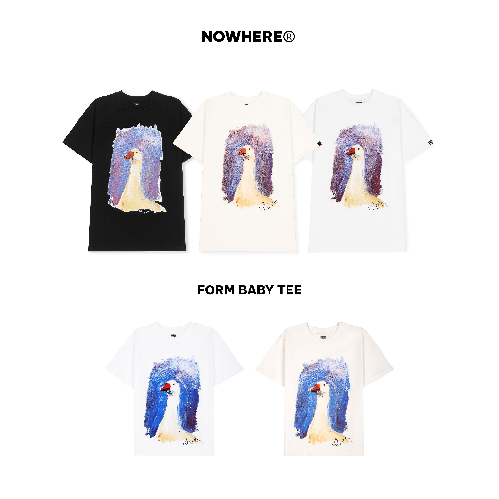 Áo Thun và Áo Babytee NOWHERE DUCK CHất cotton 2c
