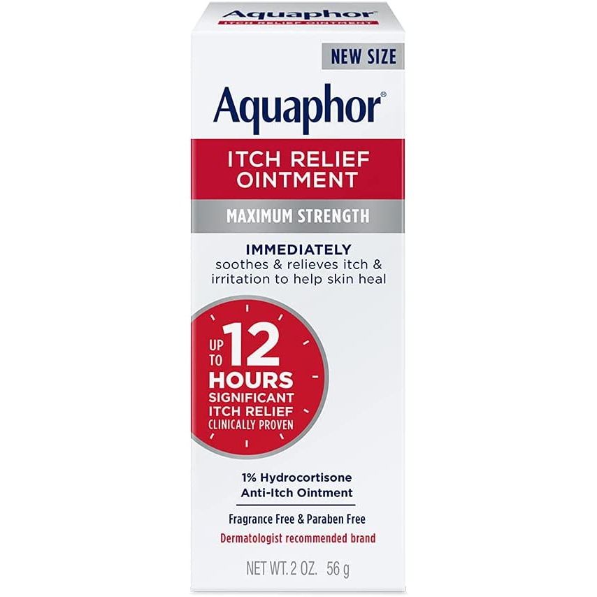 Kem mỡ giảm ngứa tức thì do chàm, nấm, côn trùng cắn, bệnh vẩy nến, phát ban Aquaphor Itch Relief Ointment USA 56g