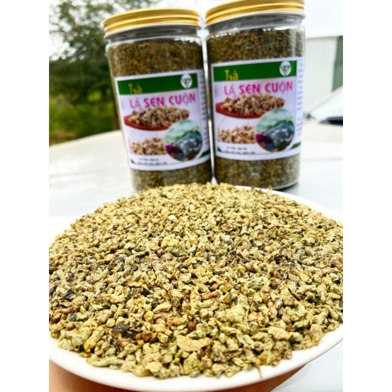 Trà Lá Sen Vo Viên( Lá sen cuộn) Sấy lạnh hộp 500g
