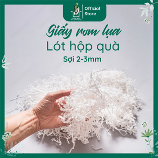 Giấy rơm lụa trắng sữa 1 KG sợi giấy vụn từ giấy mỏng nhẹ lót hộp quà tặng, trang trí, chống sốc cho món quà vintage