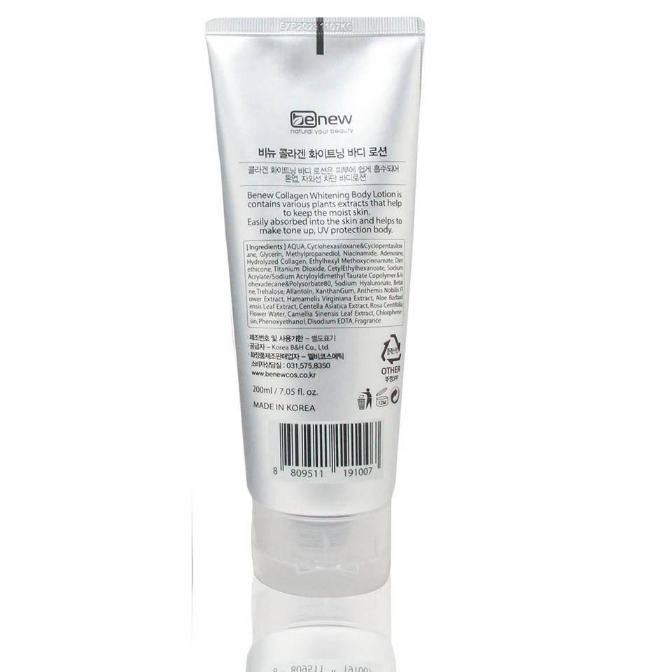 Sữa dưỡng thể trắng da Benew Milk Body Lotion 450ml