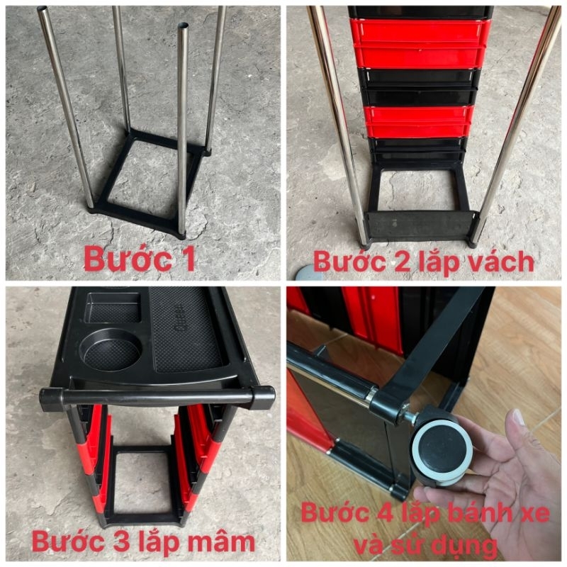 Xe đẩy làm tóc chuyên dụng cao cấp dành cho salon