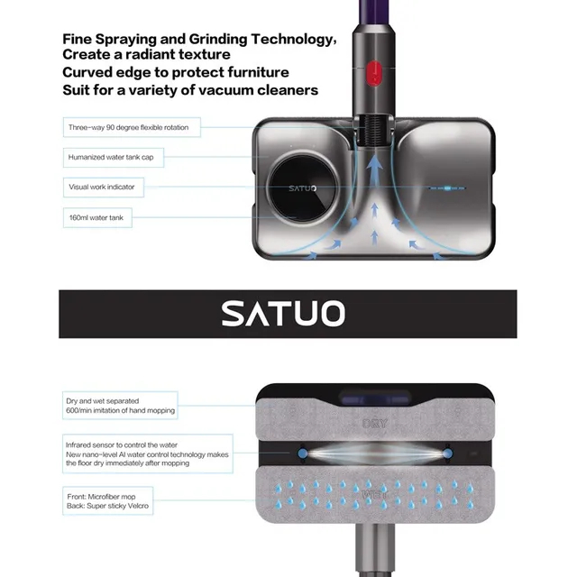 Đầu lau nhà Dyson kết hợp hút bụi V12 Slim hàng vip