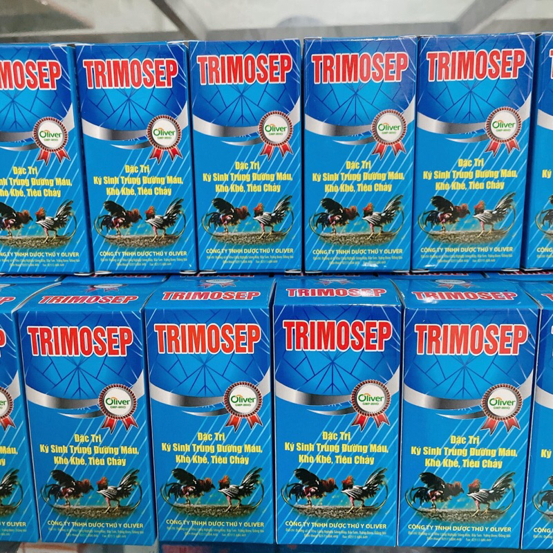 Tăng lực gà đá TRIMOSEP 10ml dung dịch uống dành cho gà đá bị nhiễm ký sinh trùng đường máu, khò khè, tiêu chảy